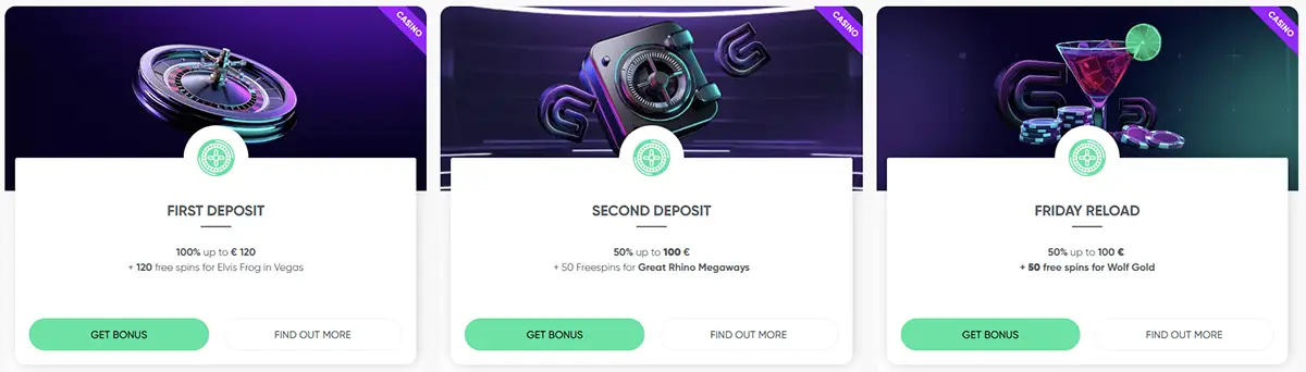 Bonuses for new players at Granawin Casino