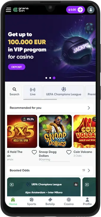 Téléchargez Granawin Casino sur votre mobile